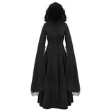 Hand Embroidered Shawl Black Double Sided Tweed Women Coat