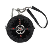 Sac rond pentagramme gothique « Malédiction de Baphomet »