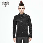 Sht066 Punk Chain Drawstring Men Shirts