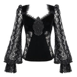 Cross Shaped Appliqued Knitted T Shirt