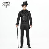 Ct17401 Gothic Men Dress Coat