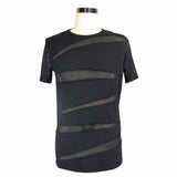 Everyday Summer Men Partition Diamond Mesh T Shirt