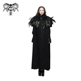 Hallowmas Christmas Festival Feather Woollen Hooded Gothic Big Cape For Women And Men