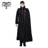 Men Removable One Sided Shawl Thick Long Coat