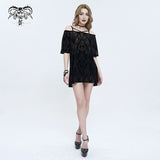 Mini-robe gothique imprimée 'Vampiric Presence'
