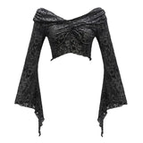 'Mirror Valley' Gothic Crop Top