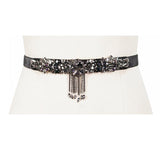 'Neoplasm' Gothic Glass Bead Studded Dress Belt