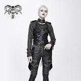 Five Pointed Star Spiked Zipper Up Punk Mesh Women Coat With Loops