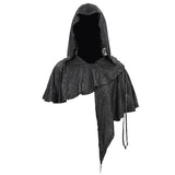 Ca021 Dark Thin Hooded Small Shawl