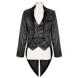 'Dream Snatcher' Gothic Patterned Swallowtail Coat (Onyx)