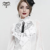 'Funny Face' Embroidered Gothic Bow Tie