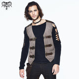 'Avalanche' Striped Steampunk Waistcoat