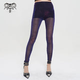 'Falling Night' Punk Iridescent Mesh Leggings