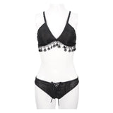 Sst014 Tassel Gothic Swimsuit Set