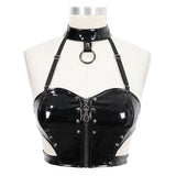 Tt154 Punk Patent Leather Sexy Tube Top