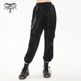 Pantalon cargo punk en détresse « Trouble in Paradise »