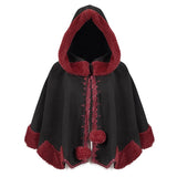 'Hollow Man' Gothic Cape With A Hood (Black)