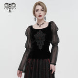 'Her Satanic Wickedness' Gothic Velvet Top