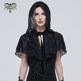 'Lost Highway' Gothic Mesh Cape With Hood