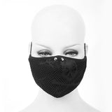 Punk Skeleton Printed Mesh Unisex Nailed Cotton Mask