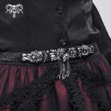 'Neoplasm' Gothic Glass Bead Studded Dress Belt