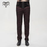 'Ghost In The Mirror' Gothic Printed Trousers (Red)
