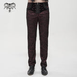 Pantalon imprimé gothique 'Ghost In The Mirror' (rouge)