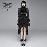 'Wilhelmina' Gothic Floral Mesh Dress