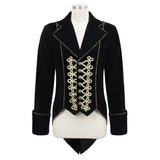 Devil Fashion Brand Golden Disc Flowers Hand Embroidered Gothic Men Jacket