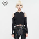 'Grimorium' Punk Cutout Pentagram Knitted Sweater