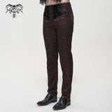 'Ghost In The Mirror' Gothic Printed Trousers (Red)