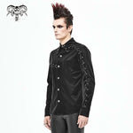 Sht066 Punk Chain Drawstring Men Shirts