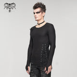 T-shirt à ourlet asymétrique en maille punk 'Moshpit'