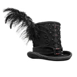 Gothic Gentleman Feather High Quality Spiked Woolen Top Hats