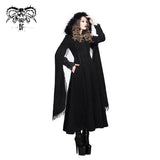 Hand Embroidered Shawl Black Double Sided Tweed Women Coat