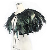 Carnival Accessory Lace Neckline Feather Gothic Shawl For Women And Men