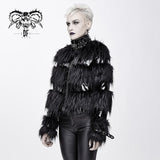 Devil Fashion New Style Punk Fur Short Cotton Jacket For Women