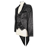 'Dream Snatcher' Gothic Patterned Swallowtail Coat (Onyx)