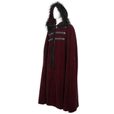 'Bloodsucking Darkness' Gothic Fur Cloak With Hood