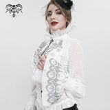 'Lotus Leaf' Embroidered  Gothic Sleeves