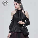 'Mystic Misfit' Gothic Shoulder Bag With Chain (Black)