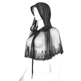 'Chrysanthemum' Gothic Mesh Hooded Cape