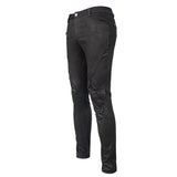 Pt137 Punk Glued Fake Two Pieces Men Trousers