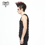 Tt163 Punk Sleeveless T Shirt With Chain