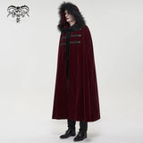 'Bloodsucking Darkness' Gothic Fur Cloak With Hood