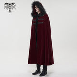 'Bloodsucking Darkness' Gothic Fur Cloak With Hood