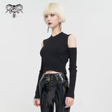 'Grimorium' Punk Cutout Pentagram Knitted Sweater