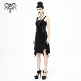 'Manifestation' Gothic Dress With Distressed Hemline