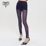 Legging punk en maille irisée 'Falling Night'