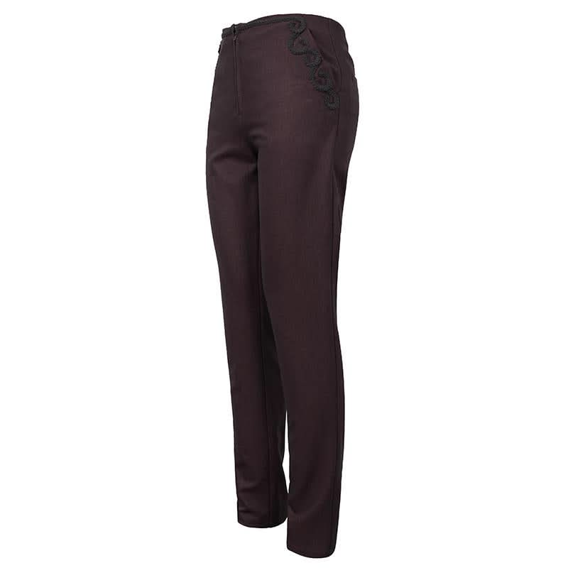Pt13902 Wine Gothic Wedding Men Trousers
